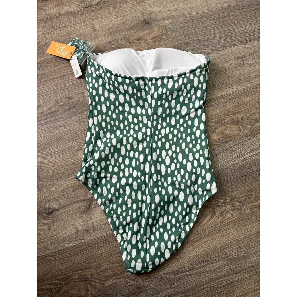 Kona Sol Swim Women's Straight Neck Medium Coverage One Piece Swimsuit - Picture 4 of 5